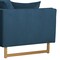 Armen Living Lenox Blue Velvet Modern Sofa with Brass Legs LCLN3BLU - alternate 3
